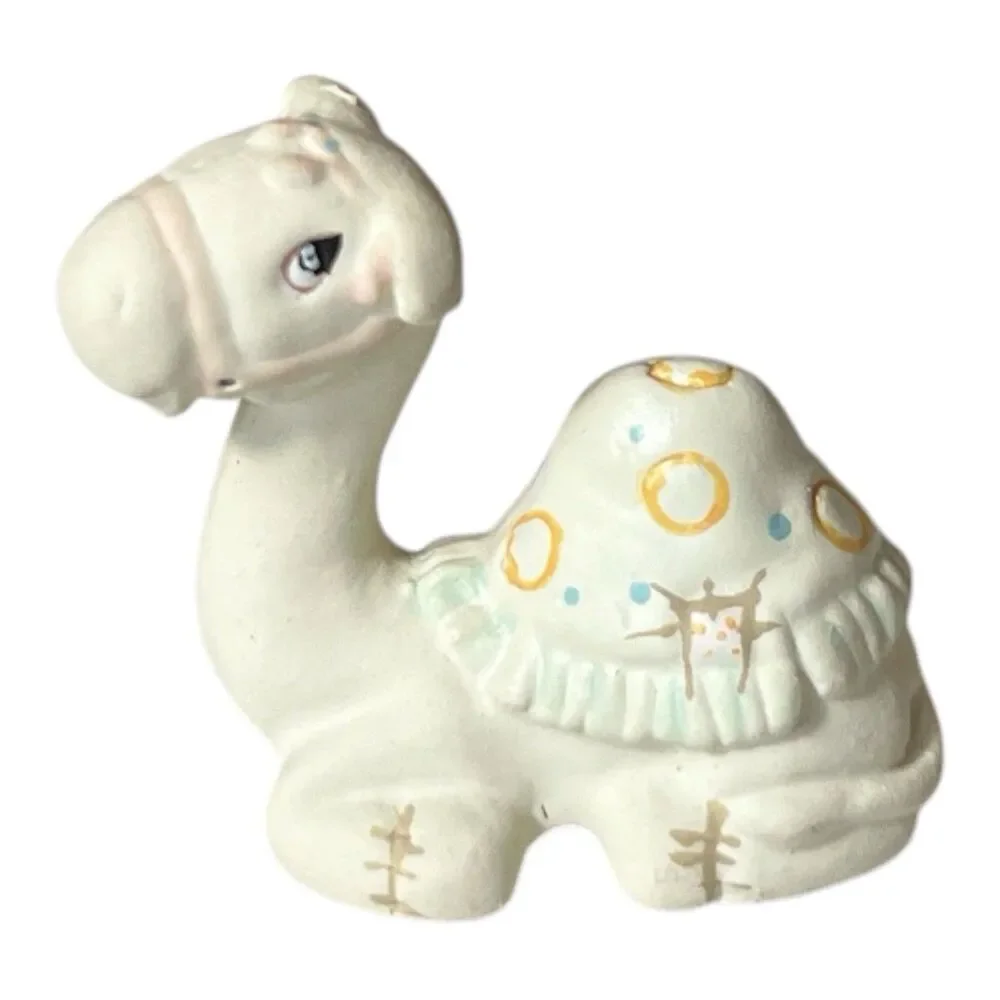 Vintage Enesco Precious Moments Nativity Pewter Camel Cow Donkey 1982 1.25x1.25